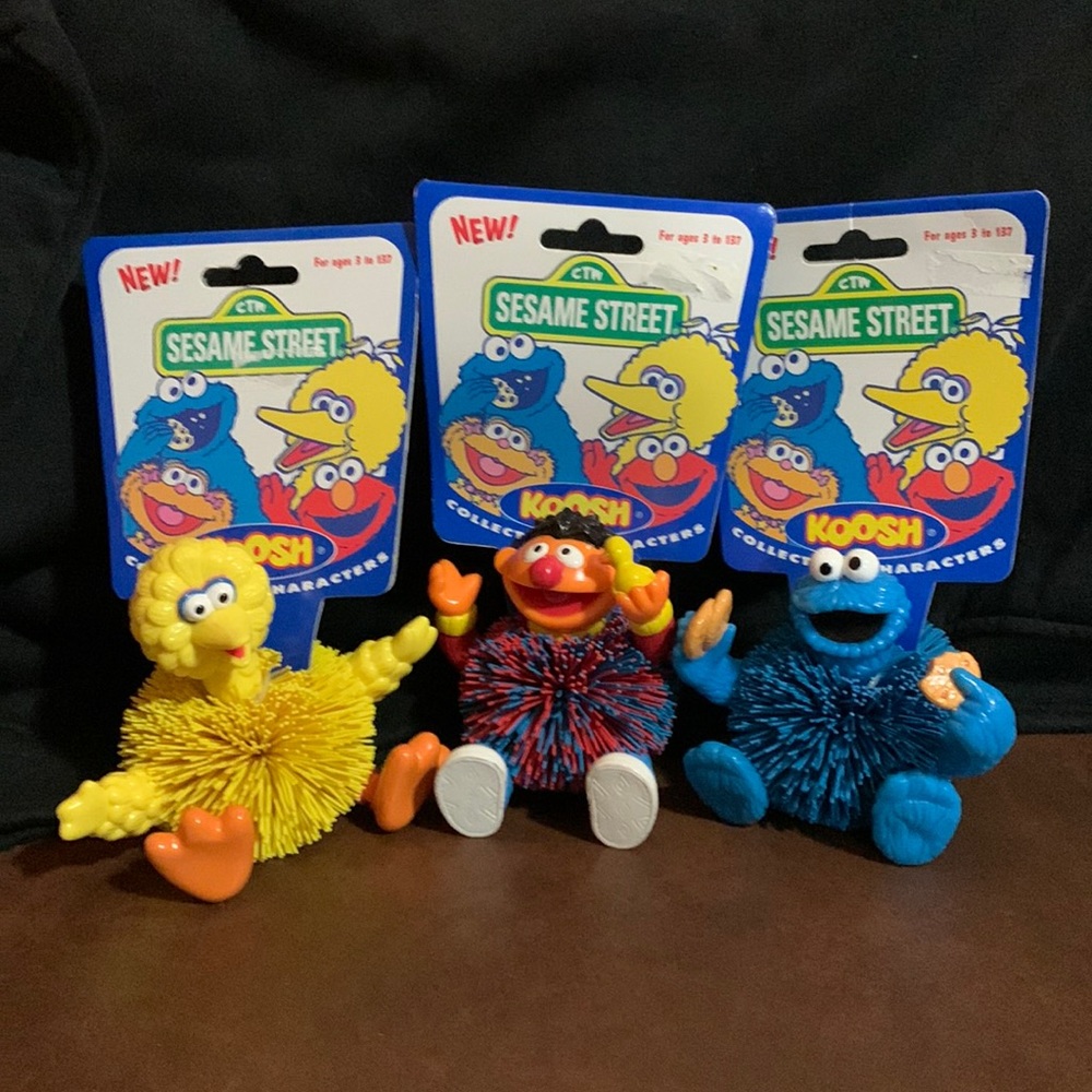 KOOSH - 1996 SESAME STREET KOOSH - COLLECTIBLE CHARACTERS! All Three!!